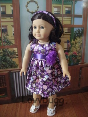 American Girl Dress with Purple Flower